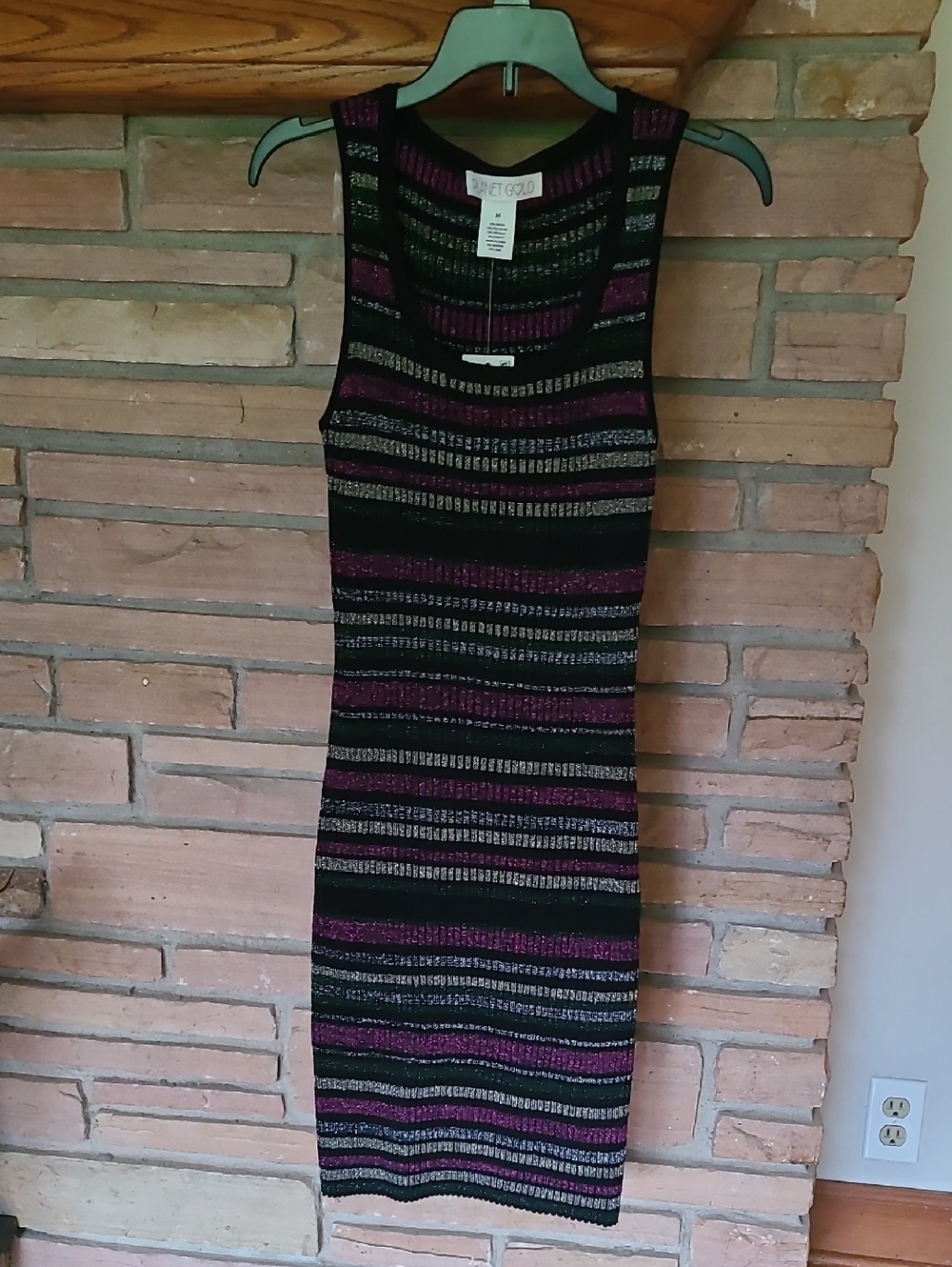 Planet Gold Sleeveless Midi Dress Size Medium